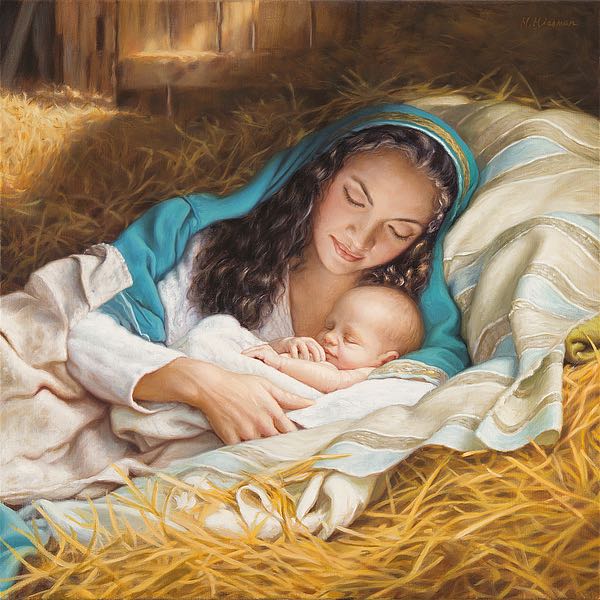 Đức Mẹ ôm Chúa mới sinh