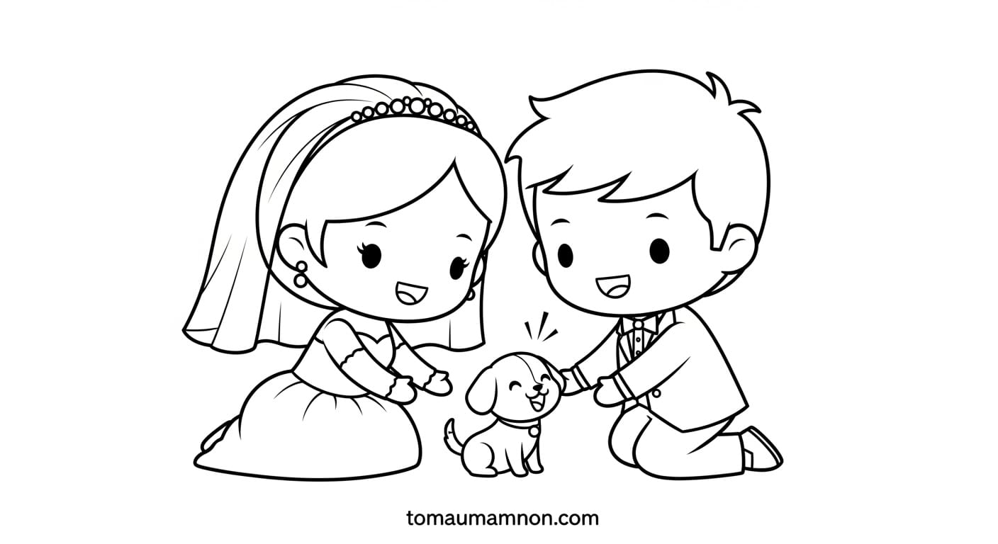 Đám cưới chibi ngọt ngào