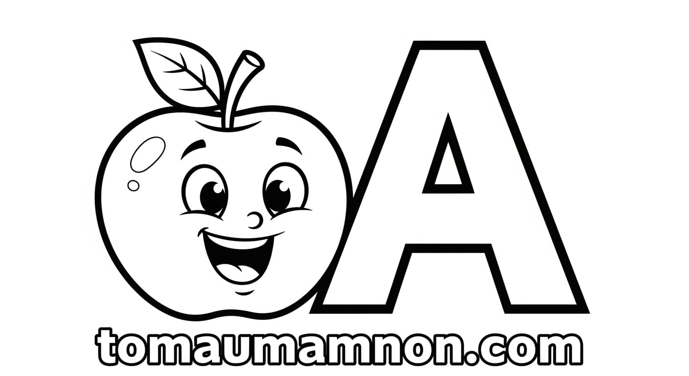 Bé tập tô chữ cái và số trang đầu