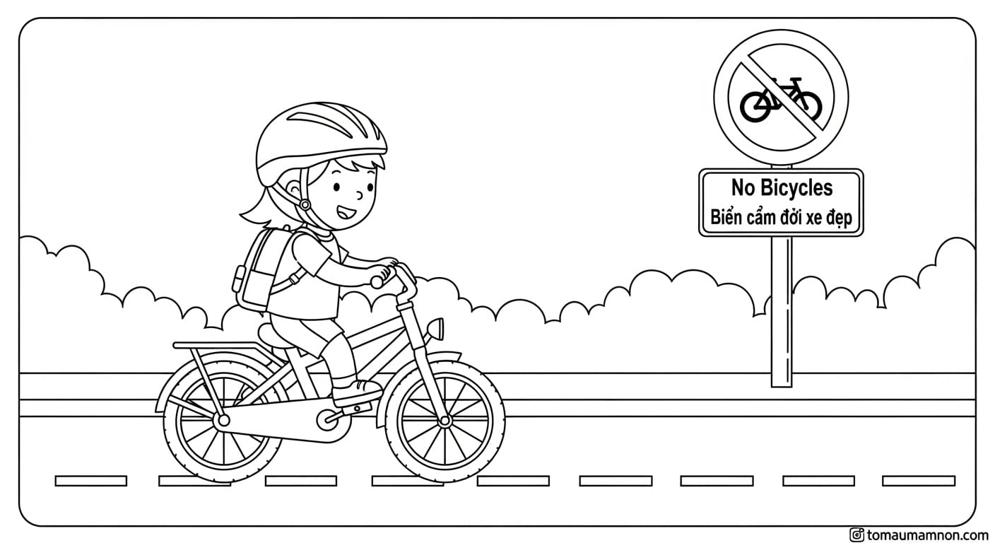 biển báo cấm xe đạp số 6