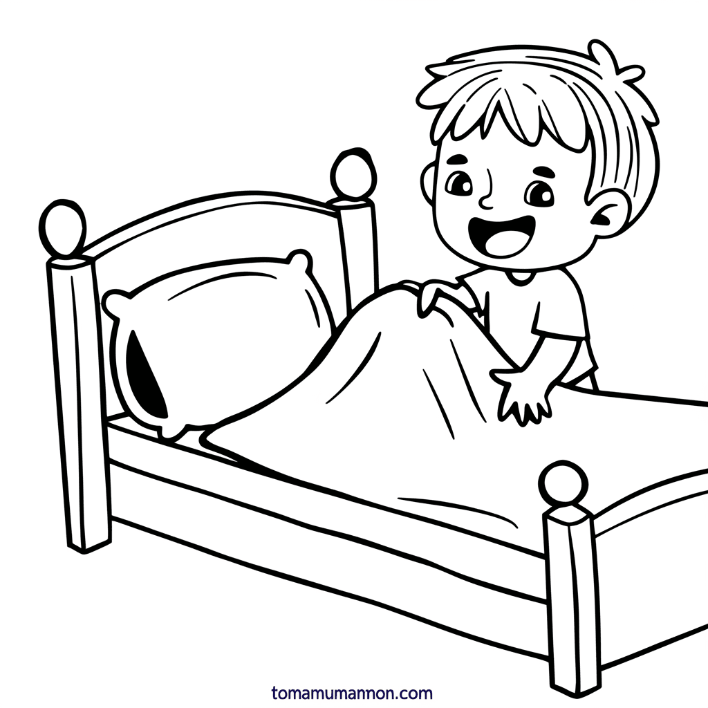 Giường với màu sắc