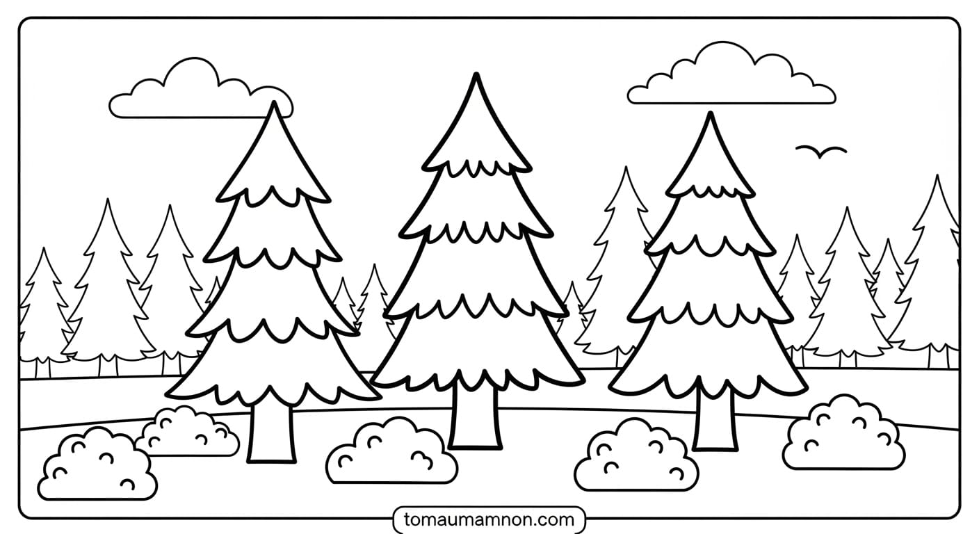 cây thông trên núi