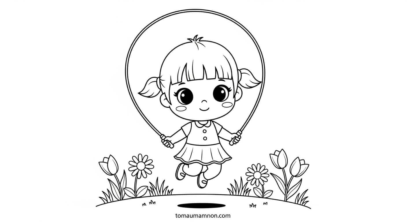 Chibi Bé Gái Chibi bé gái đọc sách