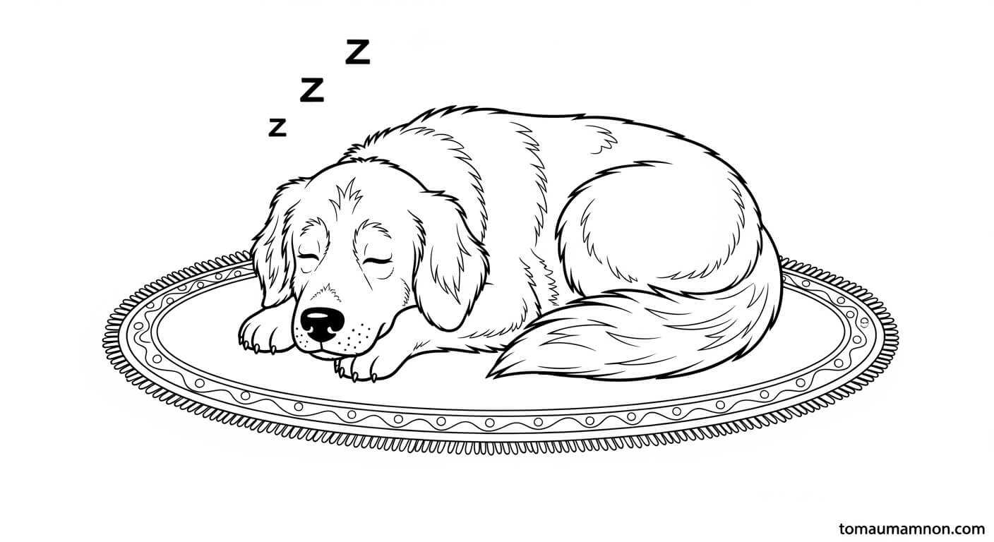 Chó ngồi trong vườn