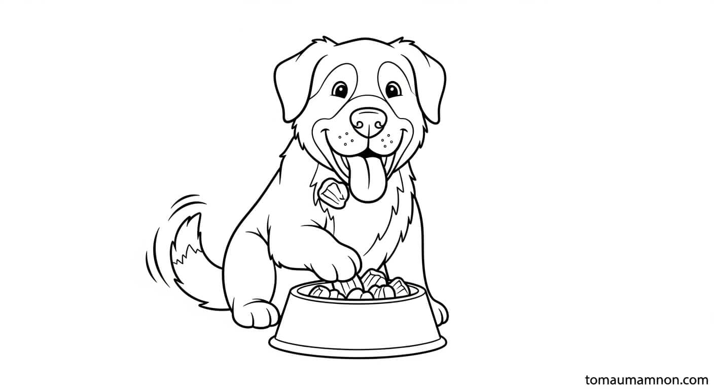 Chó đứng bên cây