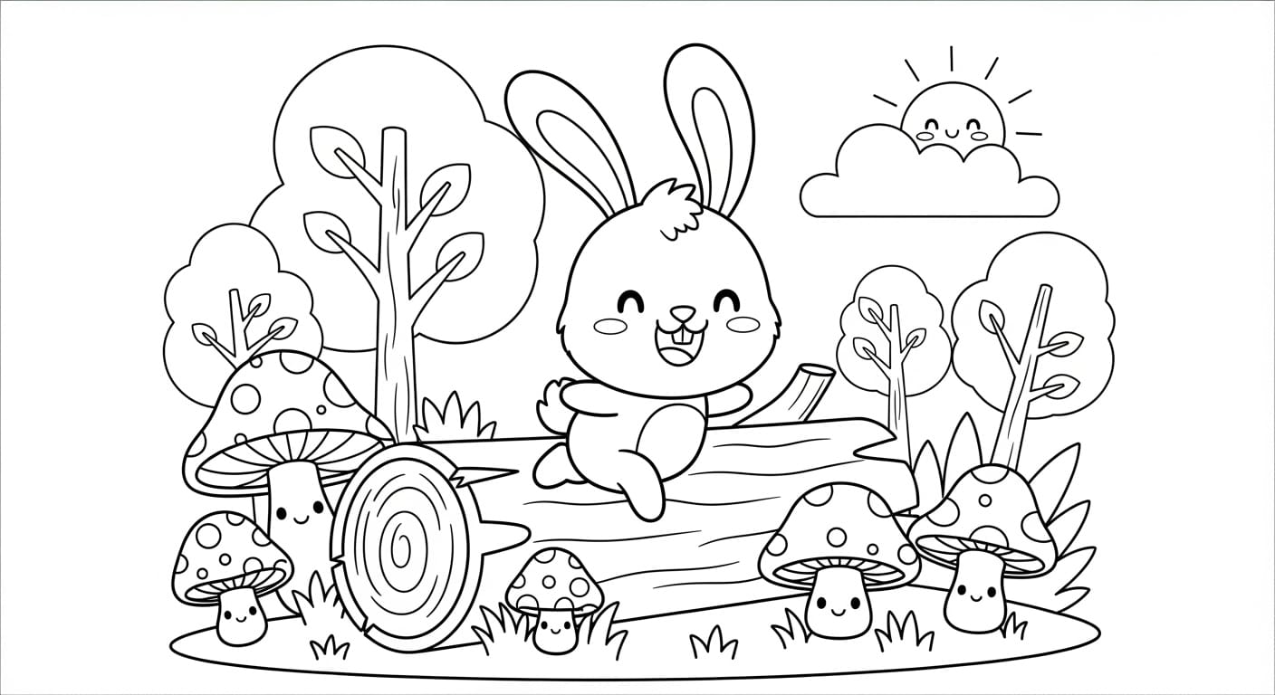 Thỏ với nụ cười tươi