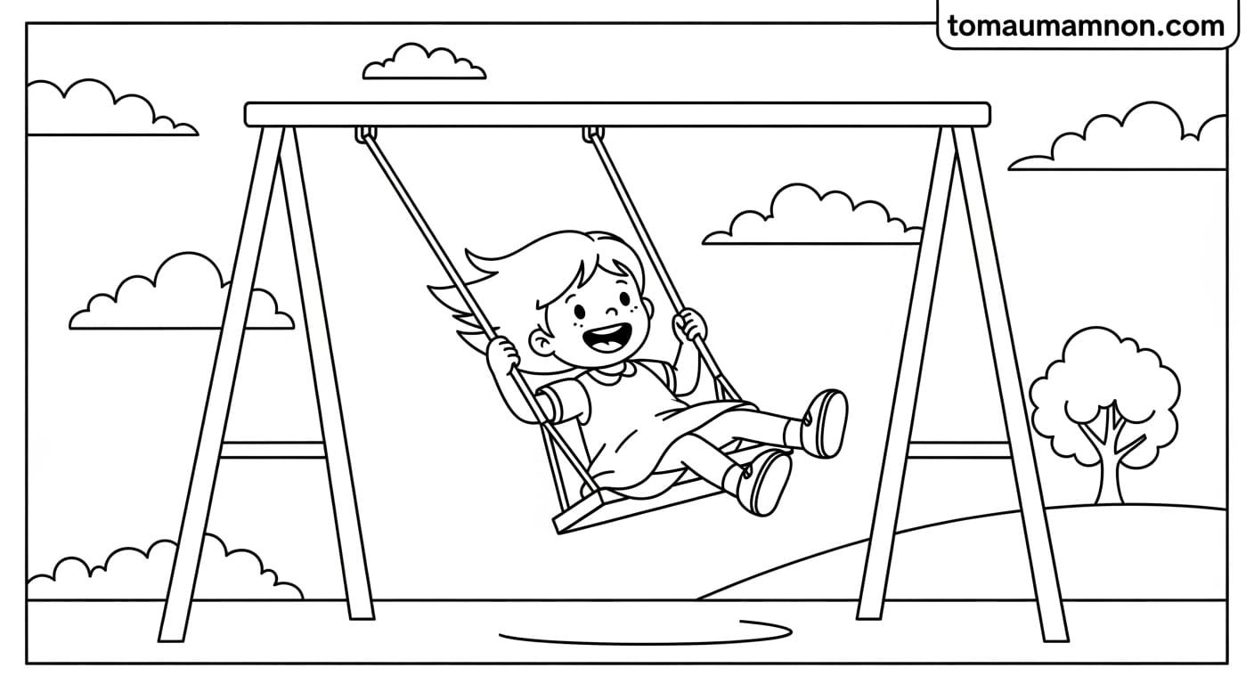 Các bé đang tô màu