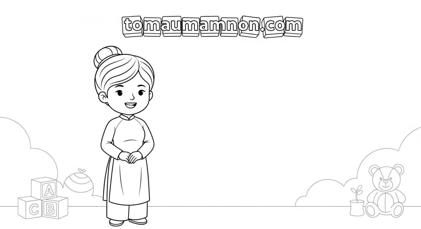 Cô giáo và áo dài đỏ