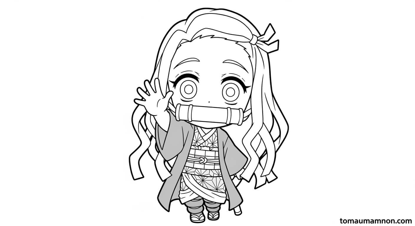 Hình Ảnh Nezuko Cute Nezuko năng động bên bạn bè