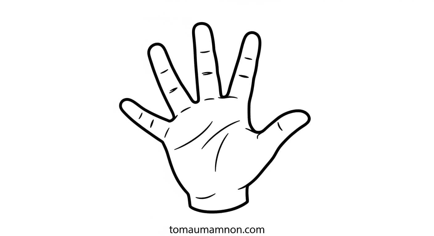 Hình Bàn Tay Cho Trẻ Tô Màu Bàn tay nắm bàn tay