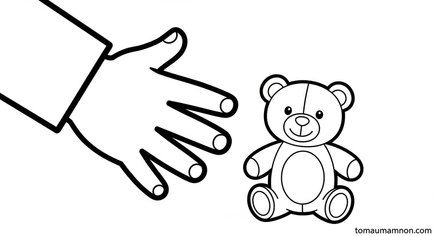 Hình Bàn Tay Cho Trẻ Tô Màu Bàn tay nhỏ xíu