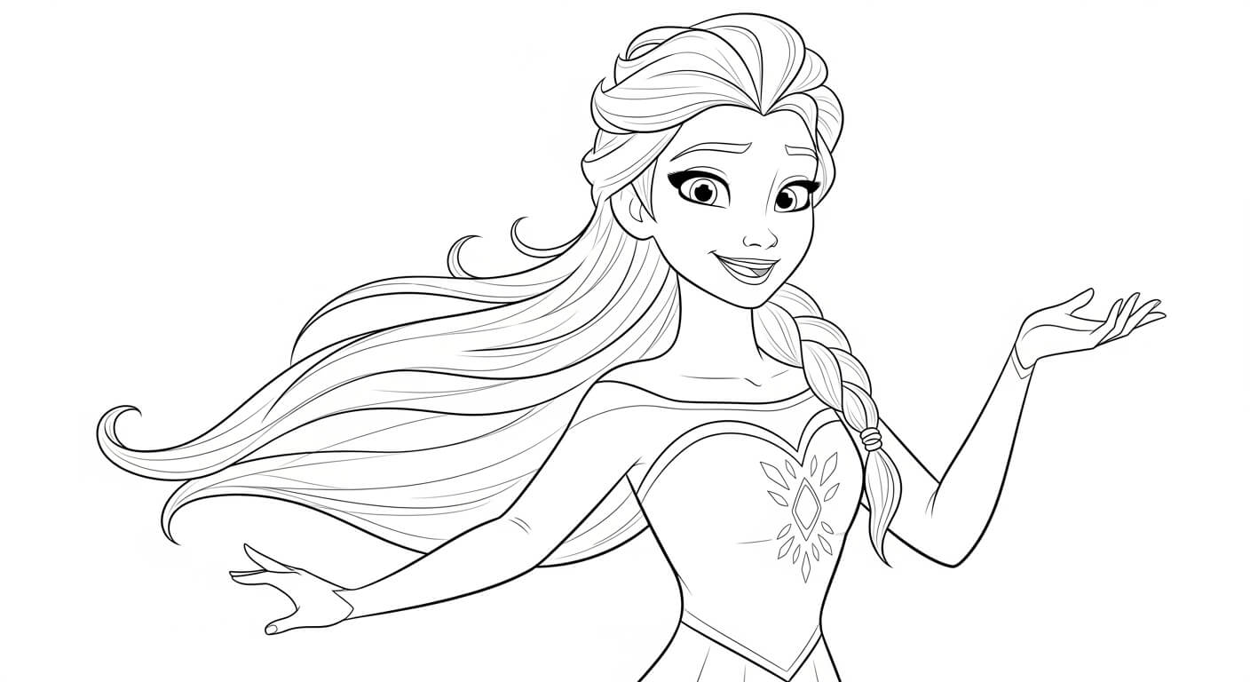 Hình Tô Màu Elsa Elsa và Anna tại vương quốc