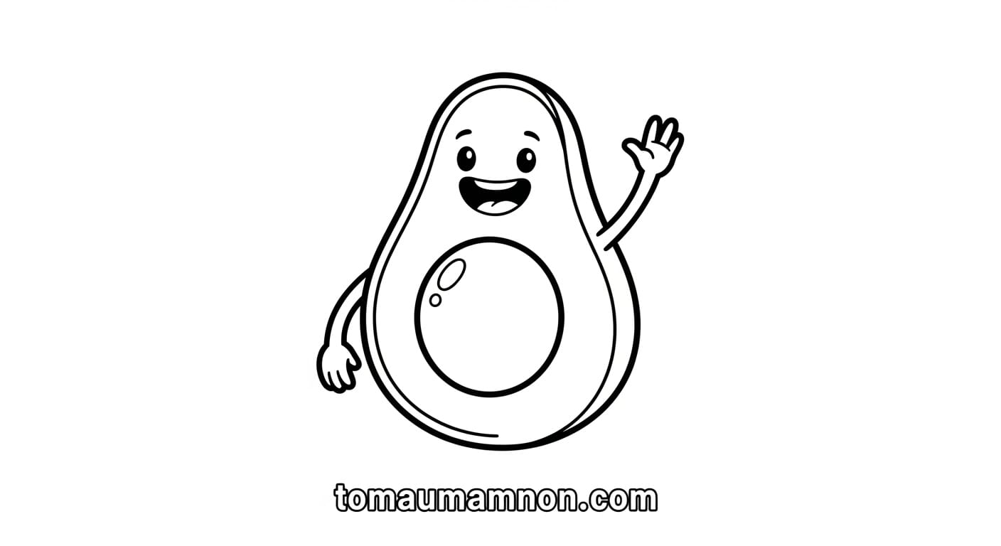 hình trái bơ dễ thương