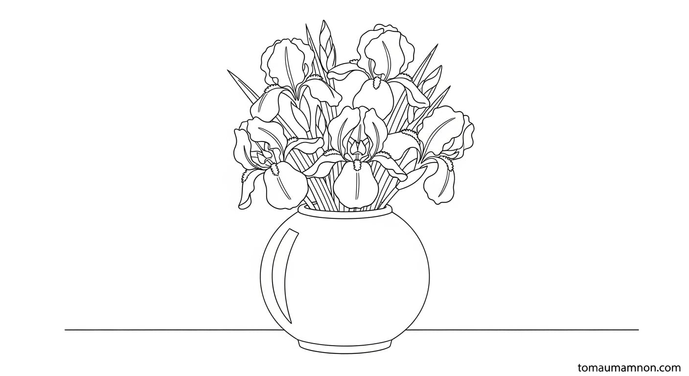 Hoa diên vĩ nổi bật