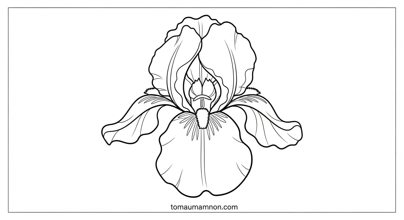 Hoa diên vĩ đơn giản