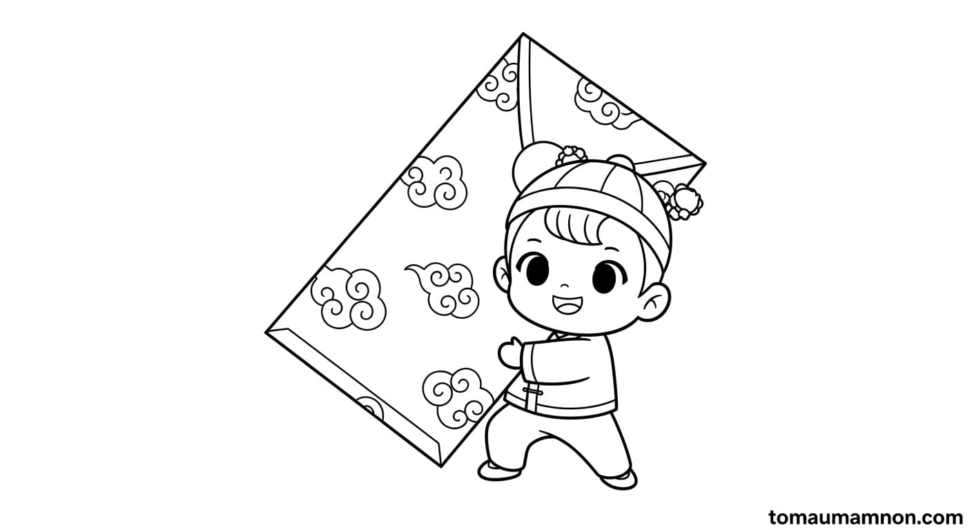 Lì Xì Chibi Nhân vật chibi đón Tết vui vẻ