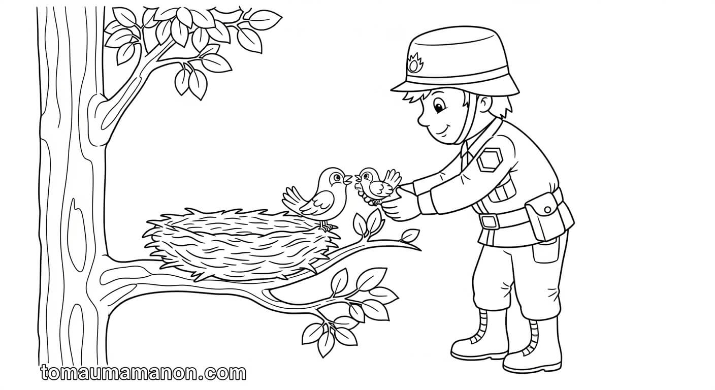 chú bộ đội trên đường hành quân