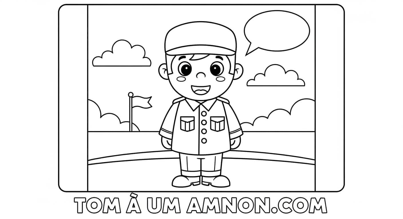 chú bộ đội đứng nghiêm