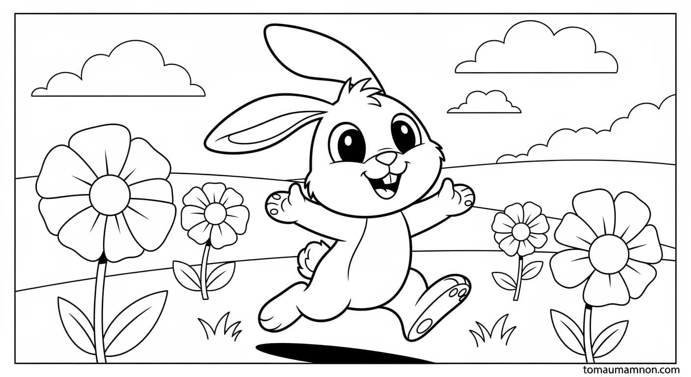 Thỏ Xinh Thỏ xinh vẽ nháp