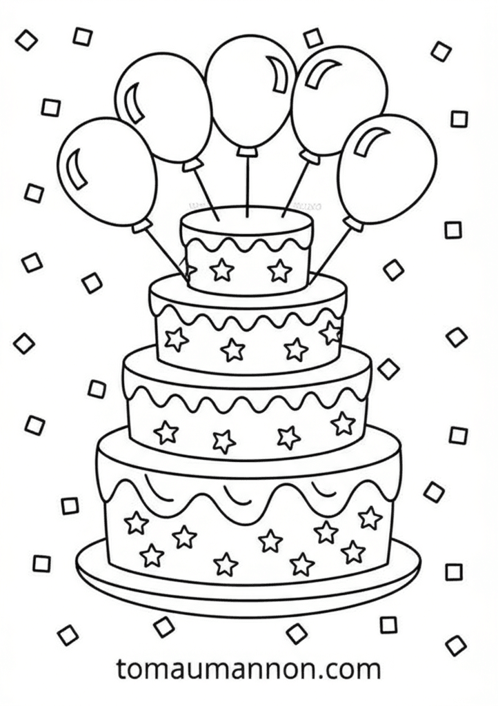 bánh kem với nhiều màu sắc