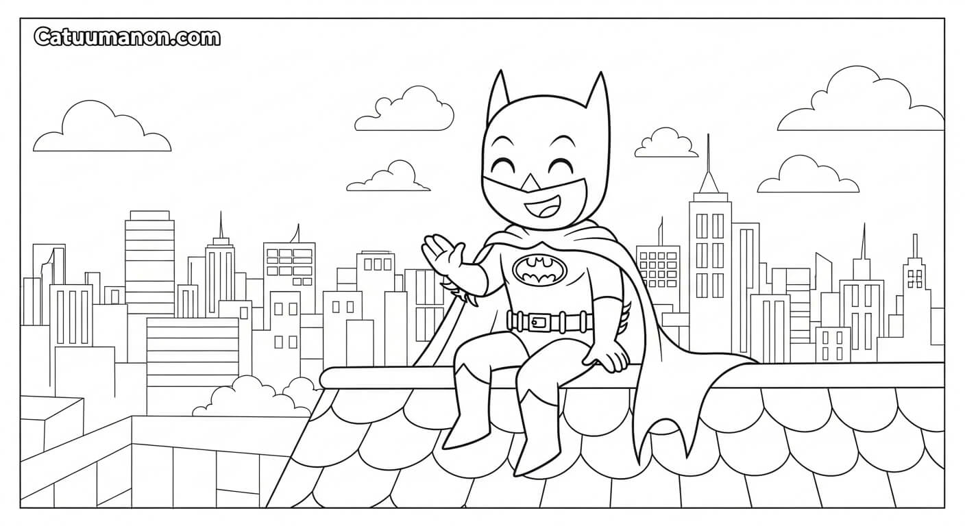 Tô Màu Batman Batman chiến đấu với kẻ thù