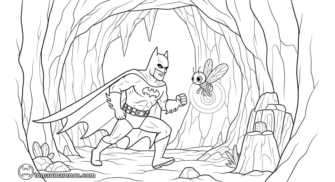 Tô Màu Batman Batman đang bay