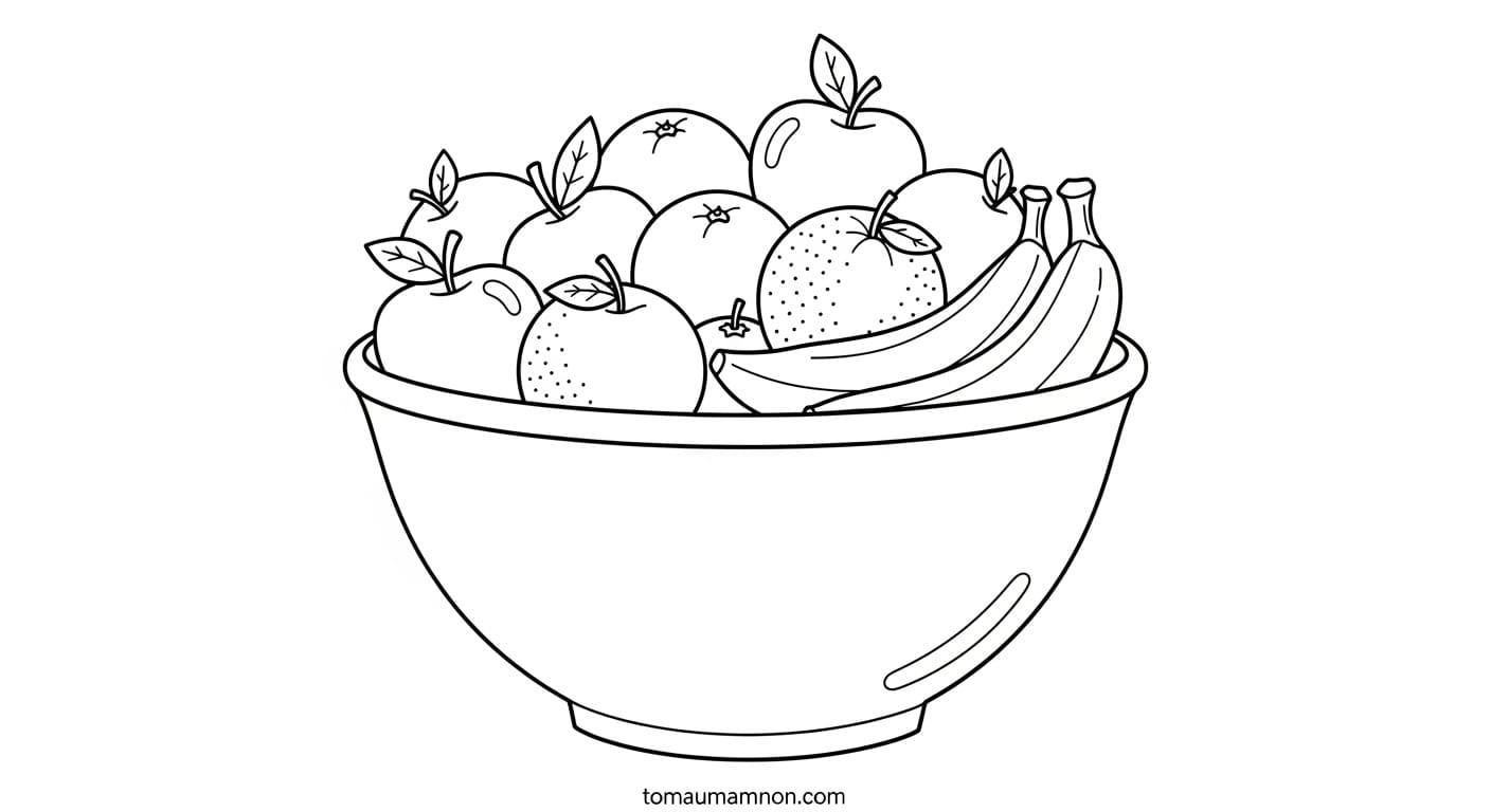 tô màu cái bát 2