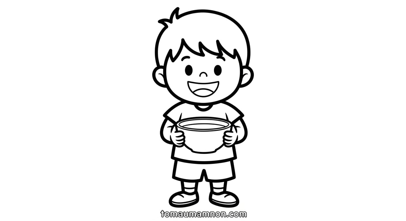 tô màu cái bát 3