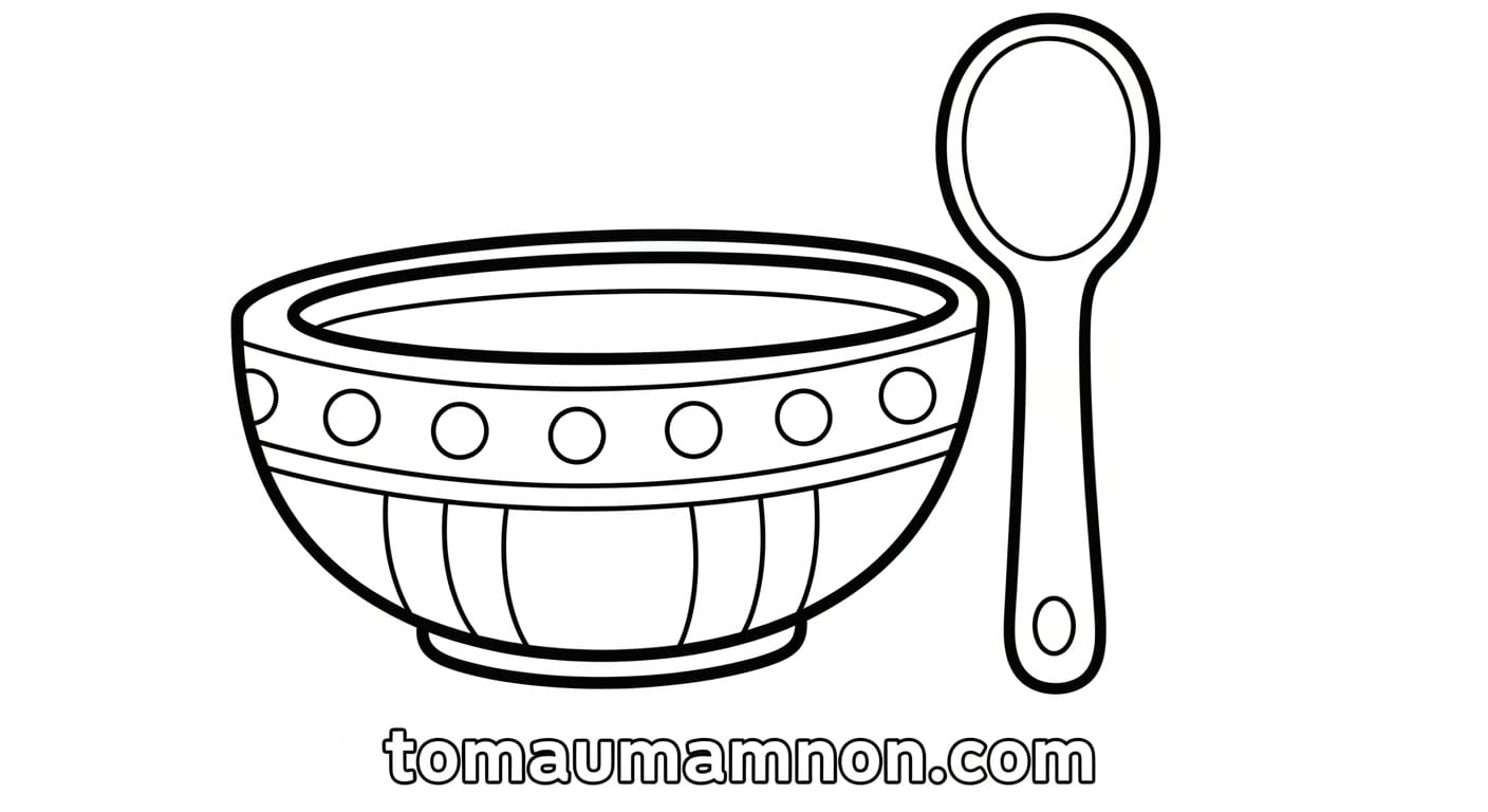 tô màu cái bát 4