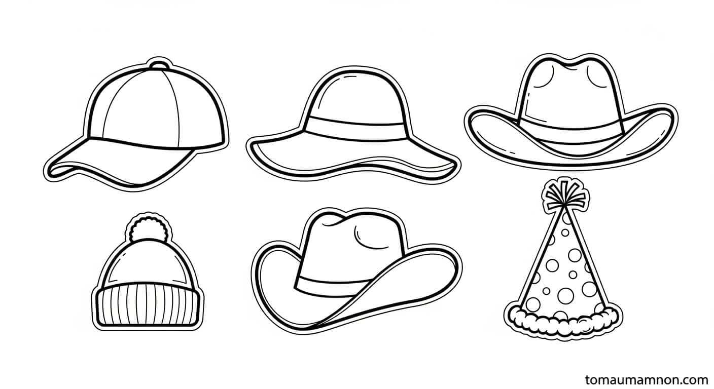 Tô Màu Cái Mũ mũ vành lớn đi biển