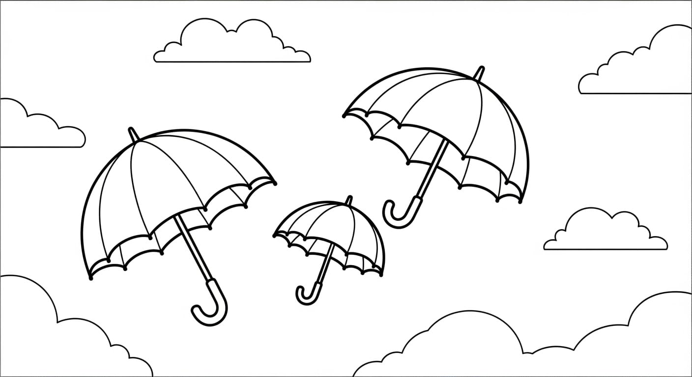 Tranh ô bên cạnh những giọt mưa