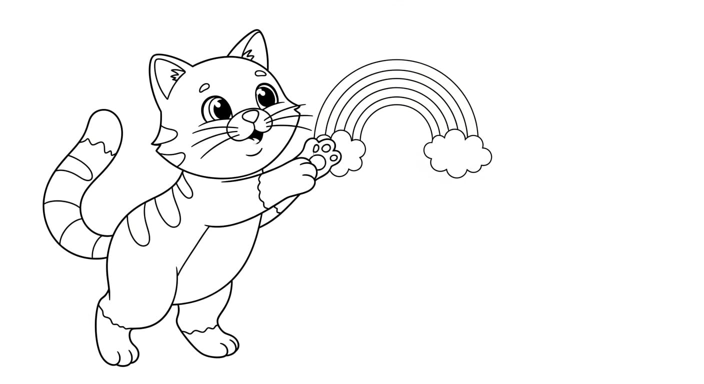 Tô Màu Cầu Vồng cầu vồng và sao lấp lánh