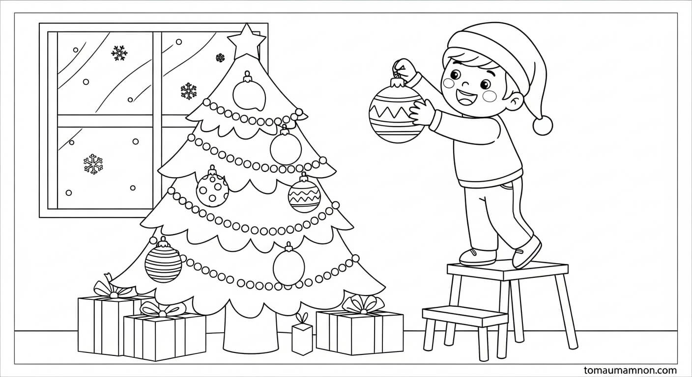 Cây thông Noel đầy màu sắc