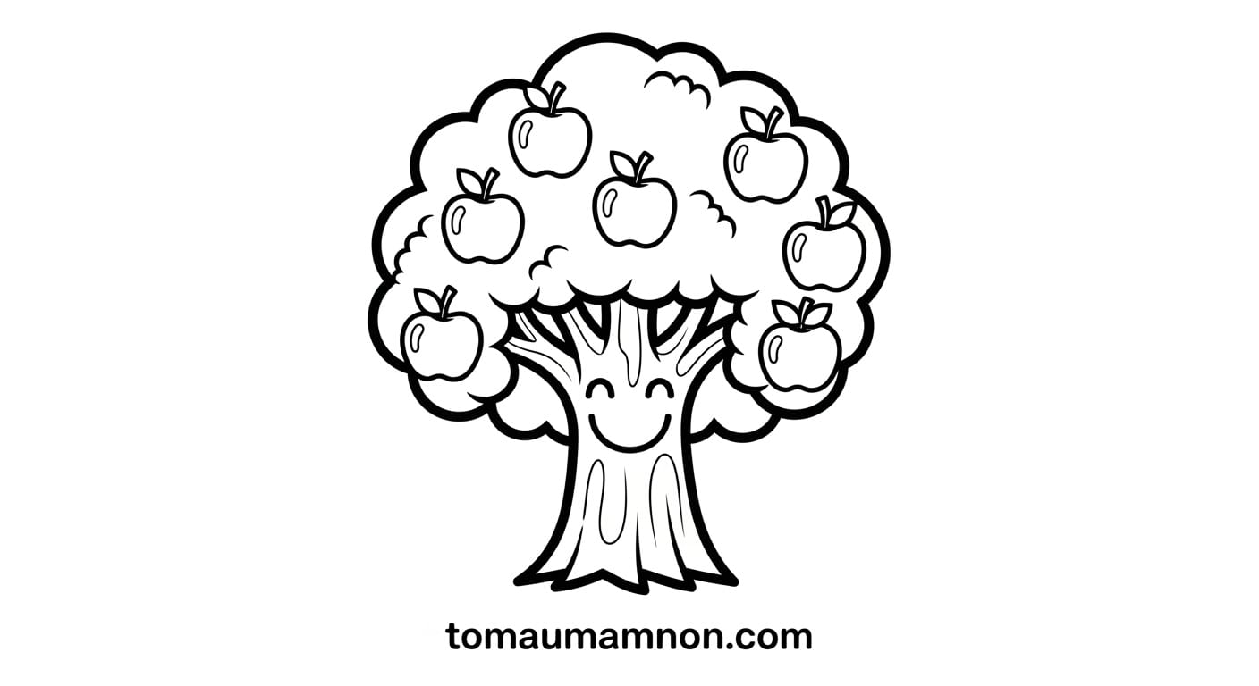 Tô màu hình cây đơn giản