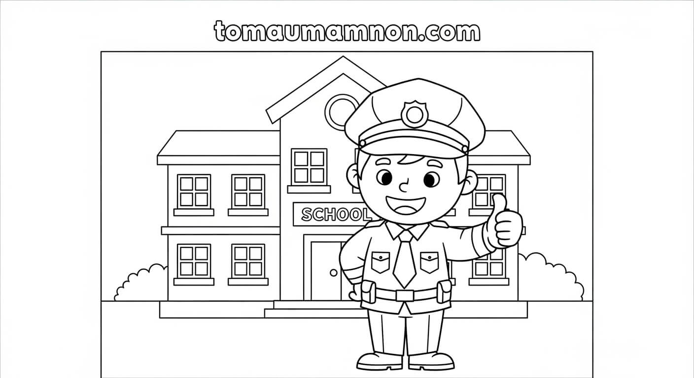 Chú cảnh sát giao thông nghiêm túc làm nhiệm vụ