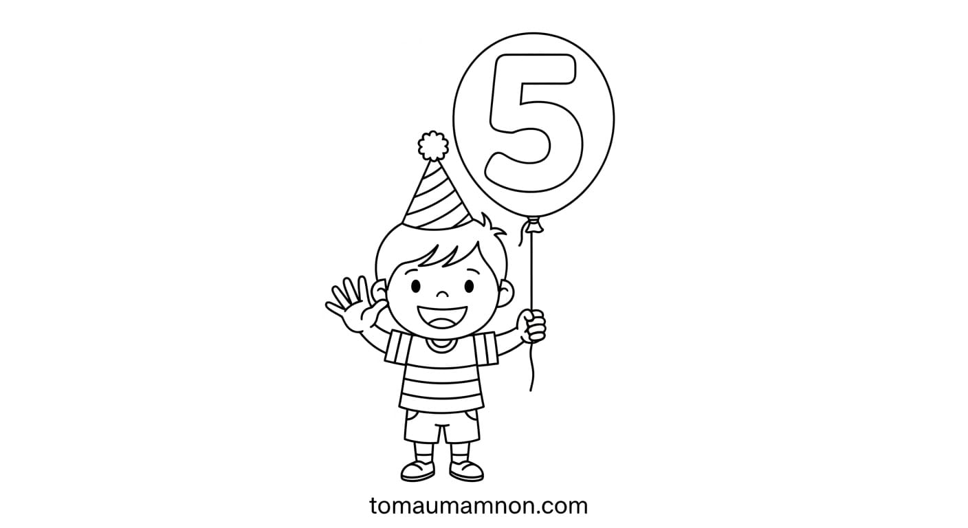 tranh tô màu chữ số 4