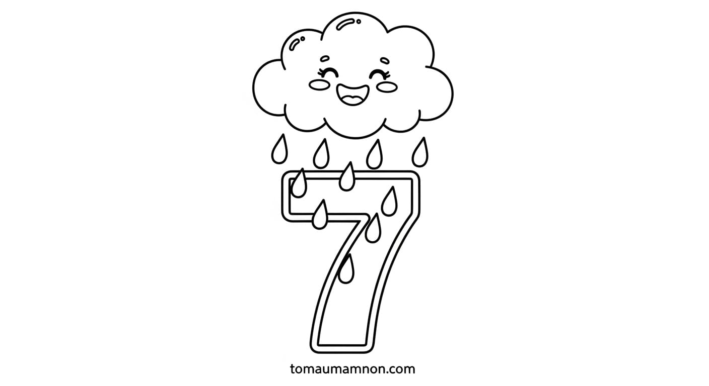 tranh tô màu chữ số 6