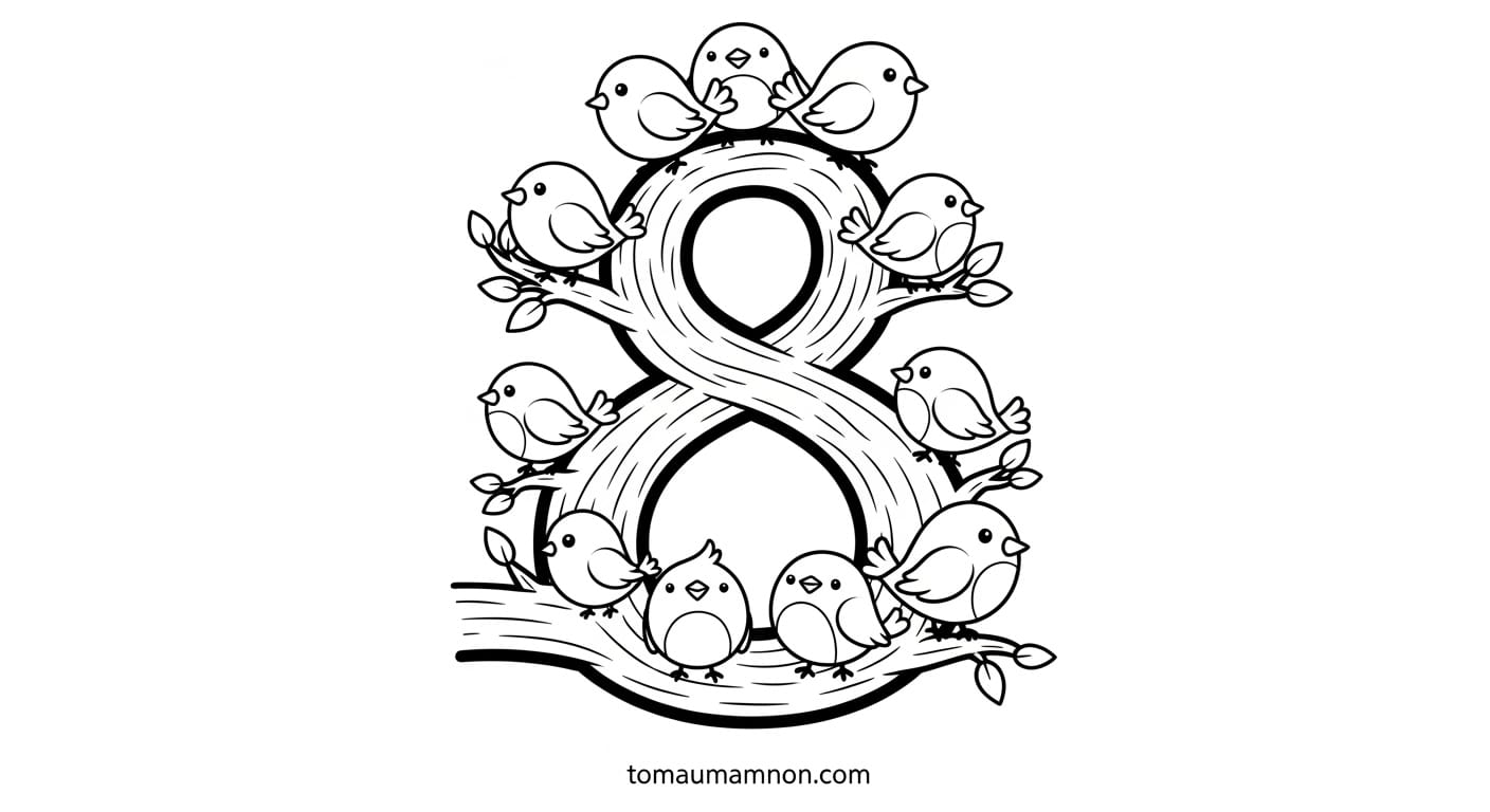 tranh tô màu chữ số 7