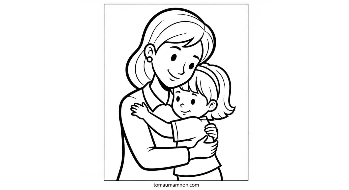 Tô Màu Cô Giáo Cô giáo cầm sách