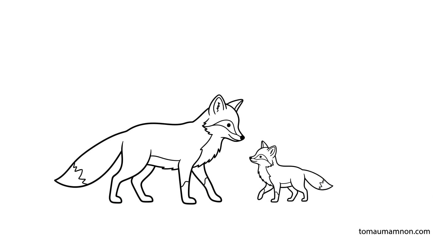 Tô Màu Con Cáo Cáo dưới ánh mặt trời