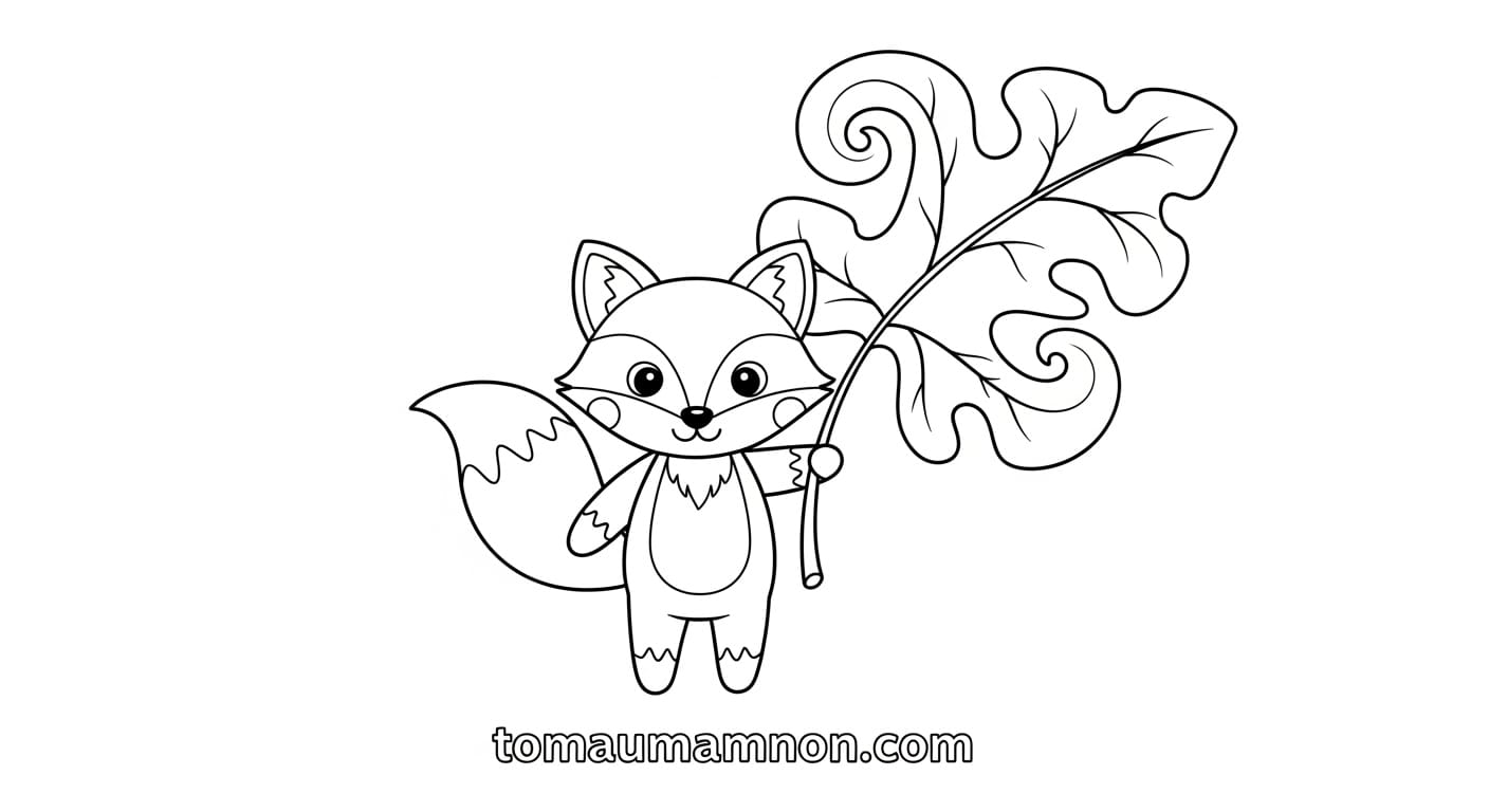 Tô Màu Con Cáo Cáo con ngủ ngon giấc