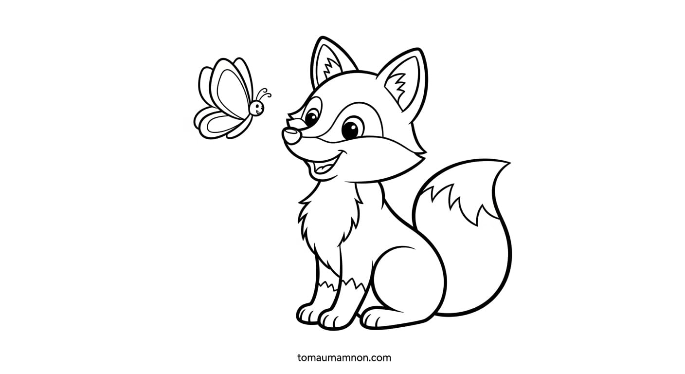 Tô Màu Con Cáo Nhóm cáo vui đùa