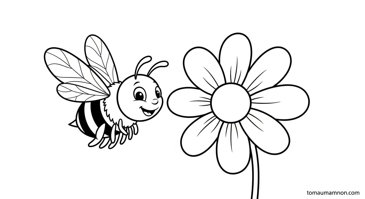 Tô Màu Con Ong con ong dễ thương