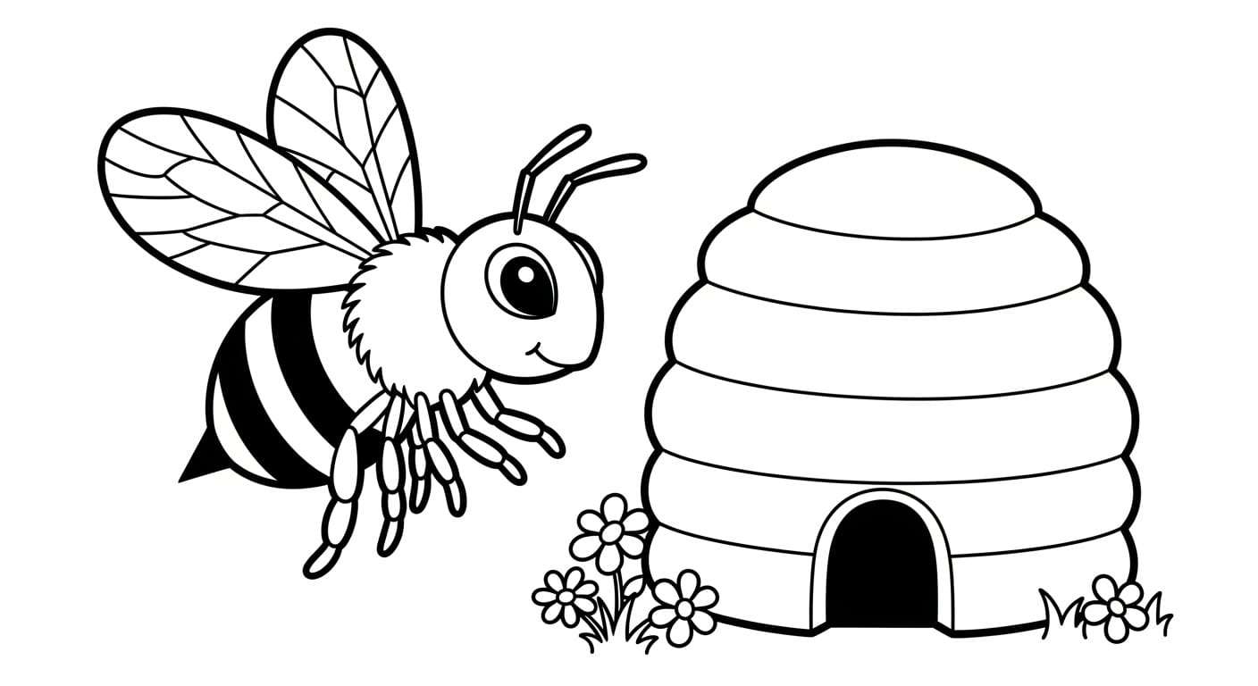 Tô Màu Con Ong ong và giọt mật