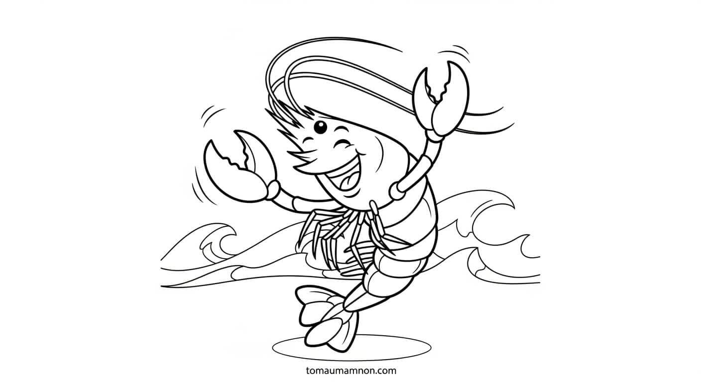 Tô Màu Con Tôm tranh tô màu con tôm sống động