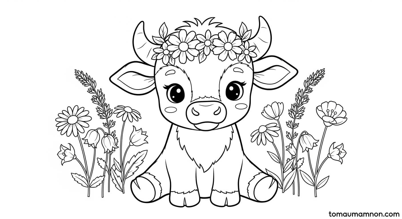 Trâu con dễ thương