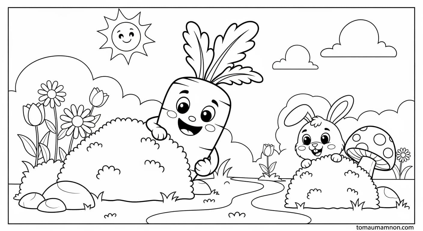 Tô Màu Củ Cà Rốt Củ cà rốt và màu sắc