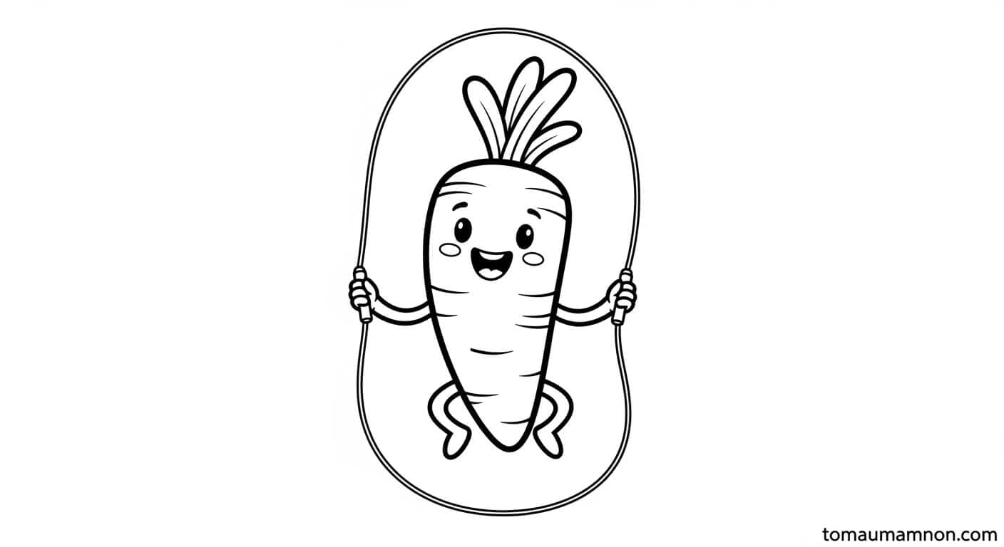 Tô Màu Củ Cà Rốt Củ cà rốt và chi tiết sáng tạo