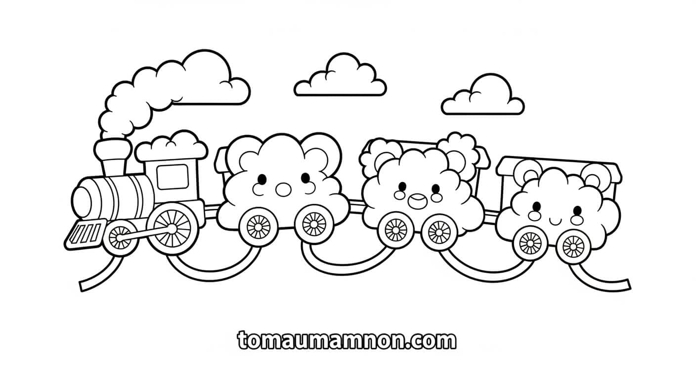 Tô Màu Đám Mây mây và mưa