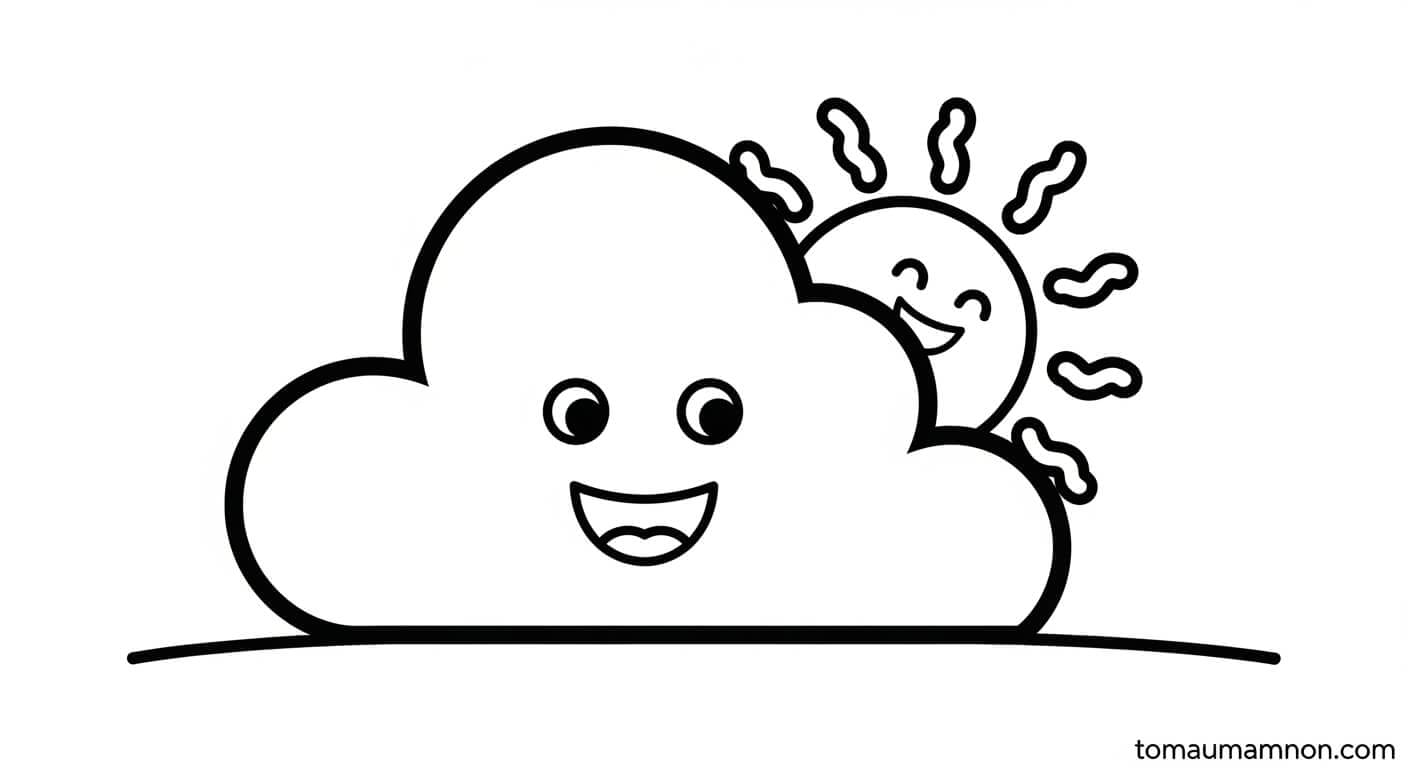Tô Màu Đám Mây đám mây nhã nhặn